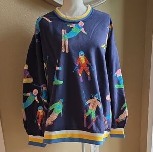 QUEEN OF SPARKLES Multicolor Ski Jumper Top